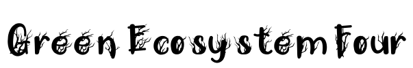 Green Ecosystem Four Font Image