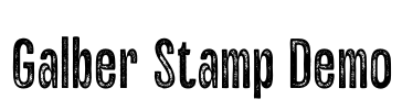 Galber Stamp Demo Font Image