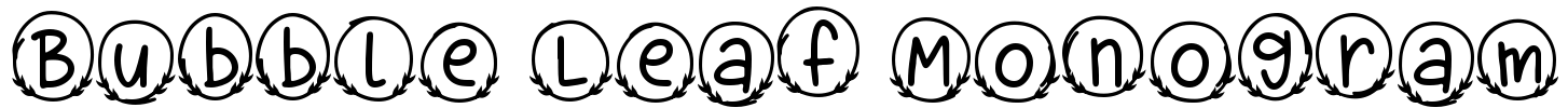 Bubble Leaf Monogram Font Image