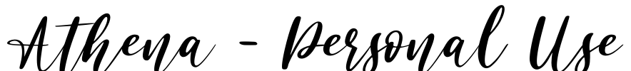 Athena - Personal Use Font Image