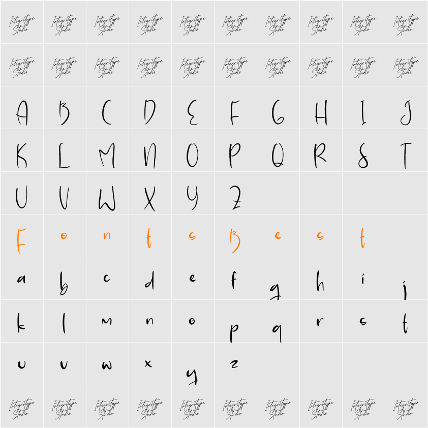 Pelanque Sparkle DEMO VERSION Character Map