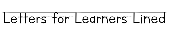 Letters for Learners Lined Font Image