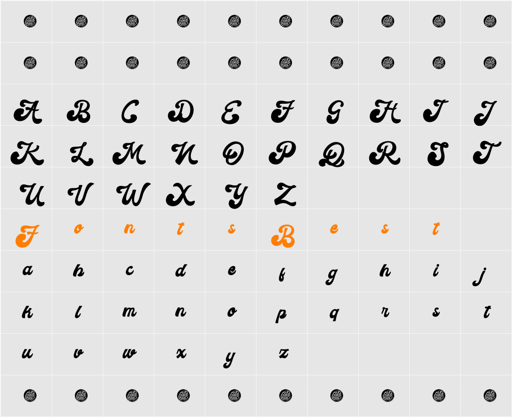Metroni Demo Character Map
