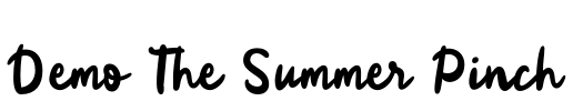 Demo The Summer Pinch Font Image