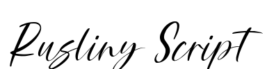 Rusliny Script Font Image