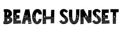 Beach Sunset Font Image