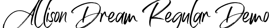 Allison Dream Regular Demo Font Image