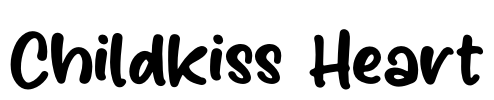 Childkiss Heart Font Image