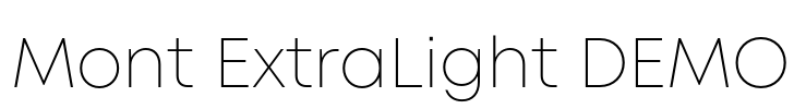 Mont ExtraLight DEMO Font Image
