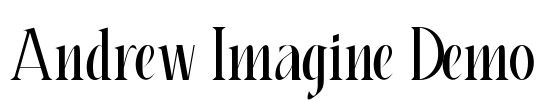 Andrew Imagine Demo Font Image