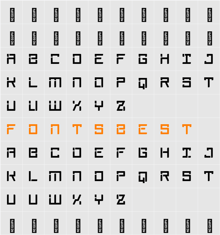 Techno Grazer Character Map