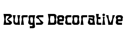 Burgs Decorative Font Image