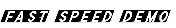 Fast Speed Demo Font Image