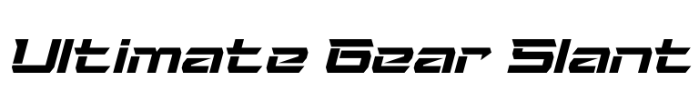 Ultimate Gear Slant Font Image