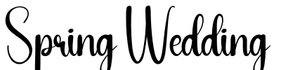 Spring Wedding Font Image
