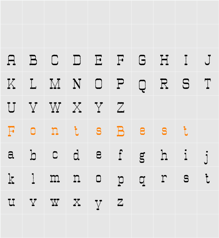 Vilkey Rough Demo Character Map