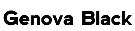 Genova Black Font Image