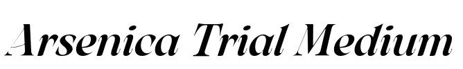 Arsenica Trial Medium Font Image
