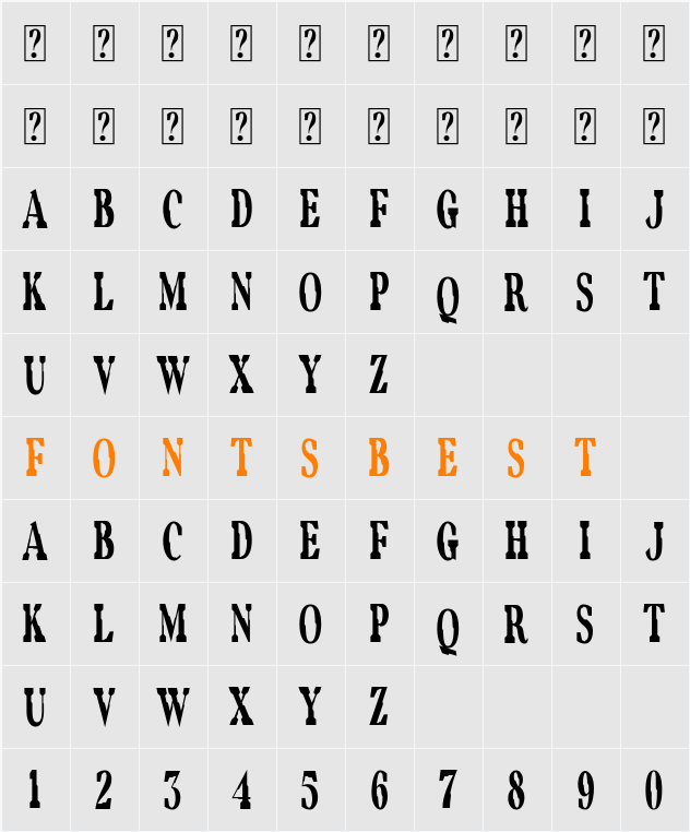 Resifen Character Map