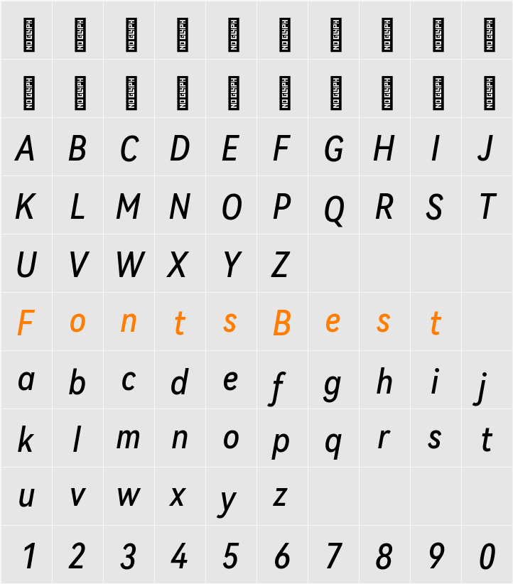 HarmonyOS Sans Condensed Medium Character Map