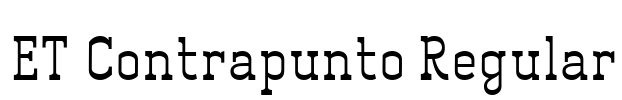 ET_Contrapunto Regular Font Image