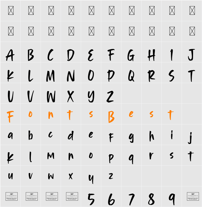 Blinking Character Map