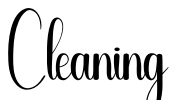 Cleaning Font Image