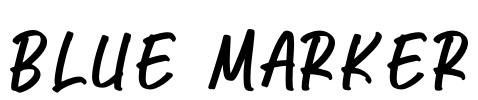 Blue Marker Font Image