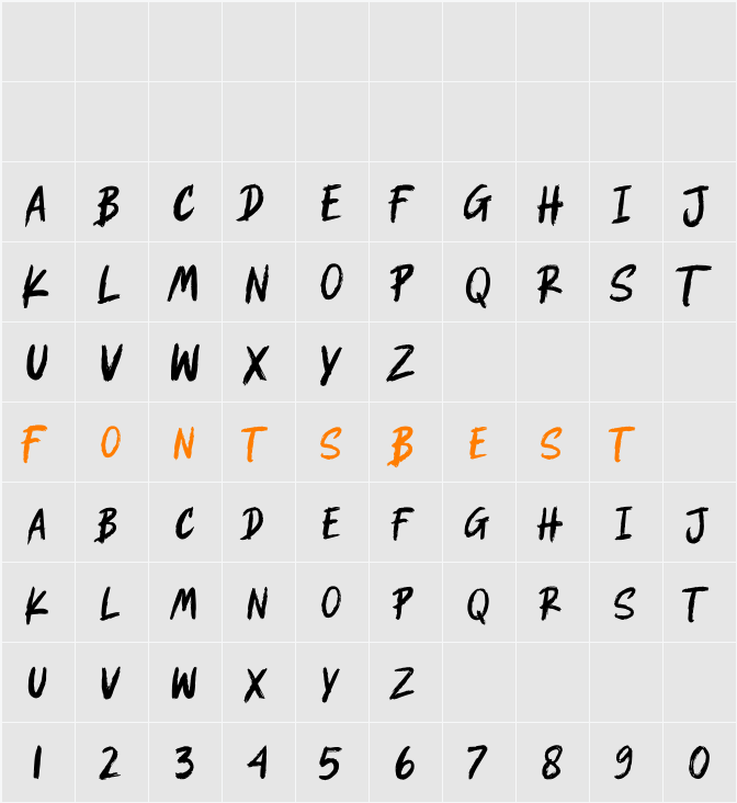 Trembesi Character Map