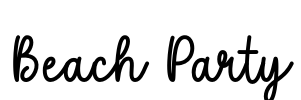 Beach Party Font Image
