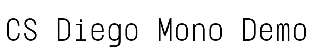 CS Diego Mono Demo Font Image