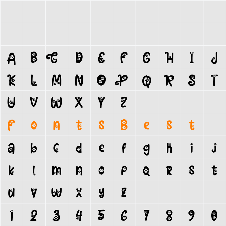 Cat Paw Character Map
