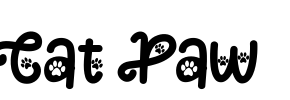 Cat Paw Font Image
