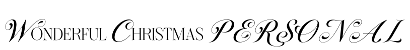 Wonderful Christmas PERSONAL Font Image