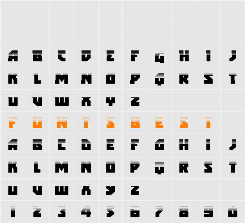 Arctic Guardian Halftone Character Map