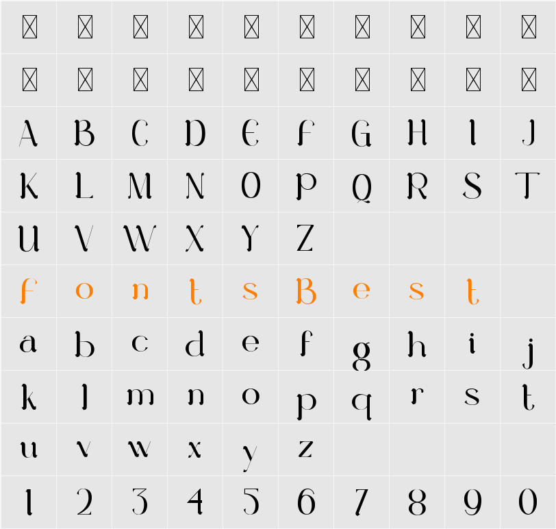 Linust Character Map