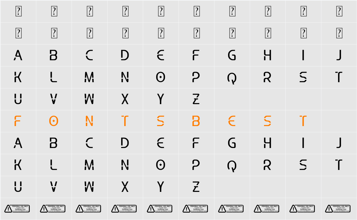 Couplish PERSONAL USE ONLY! Character Map