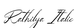 Rathilya Italic Font Image