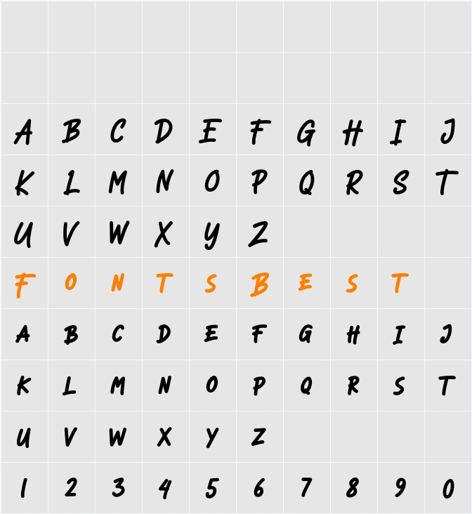 Befold Character Map