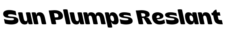 Sun Plumps Reslant Font Image
