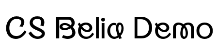 CS Belia Demo Font Image