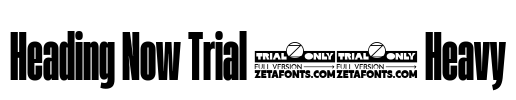 Heading Now Trial 28 Heavy Font Image