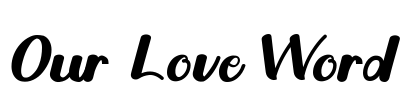 Our Love Word Font Image