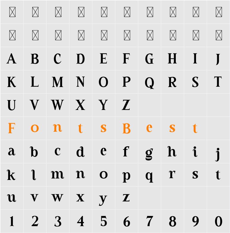 Valneck Character Map