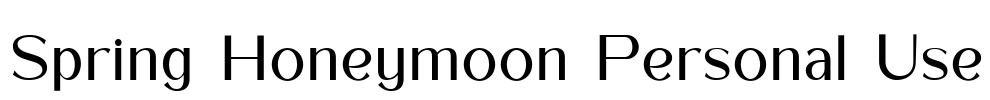 Spring Honeymoon Personal Use Font Image