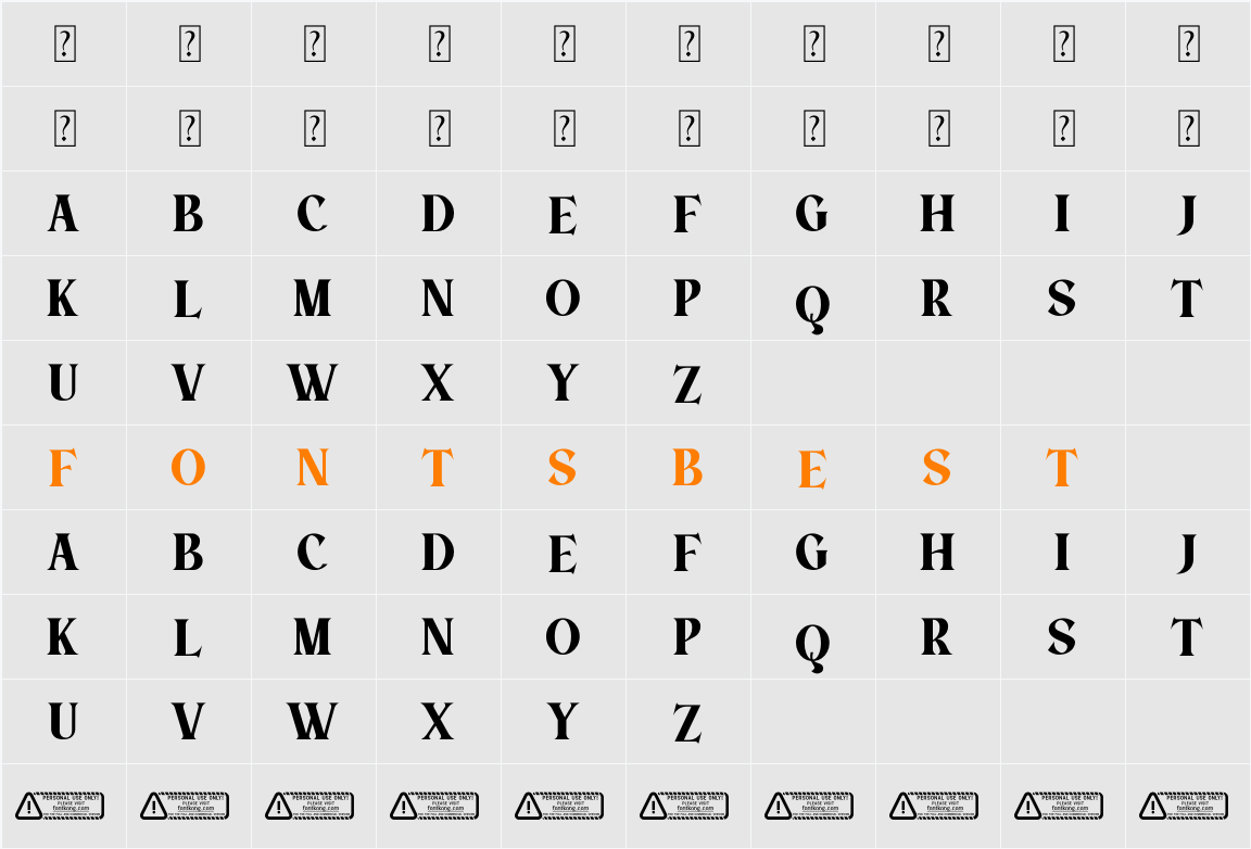 Aostora PERSONAL USE ONLY! Character Map