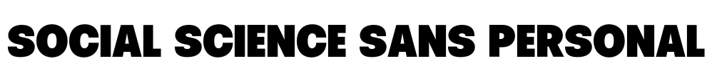 Social Science Sans PERSONAL Font Image