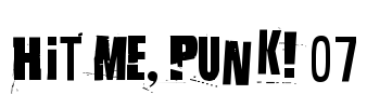 Hit me, punk! 07 Font Image