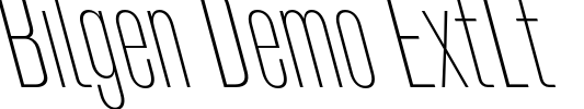 Bilgen Demo ExtLt Font Image