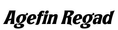 Agefin Regad Font Image